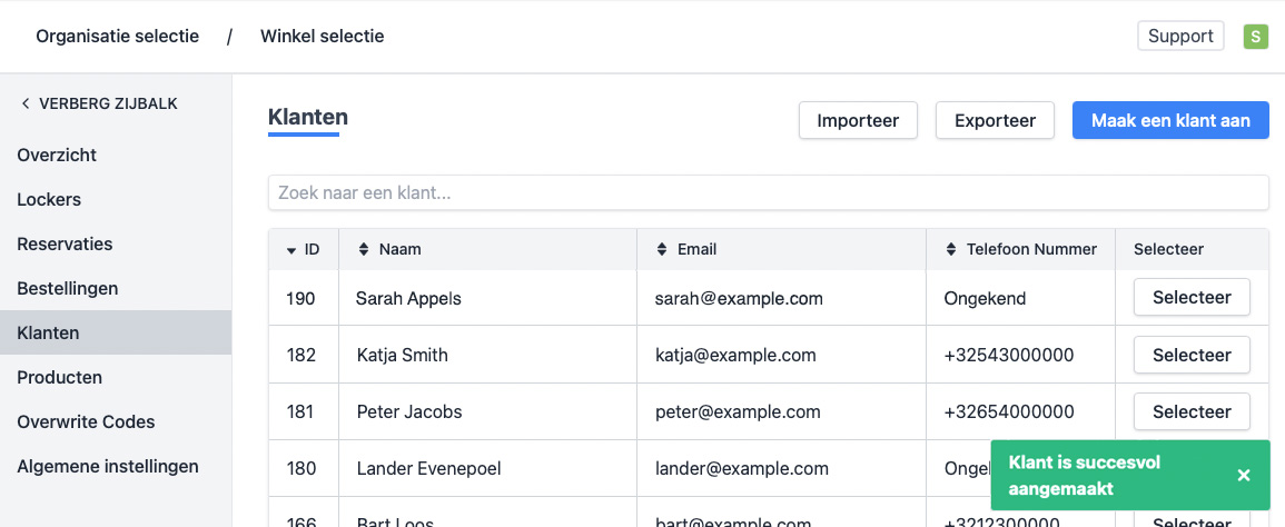 succesvol aangemaakt